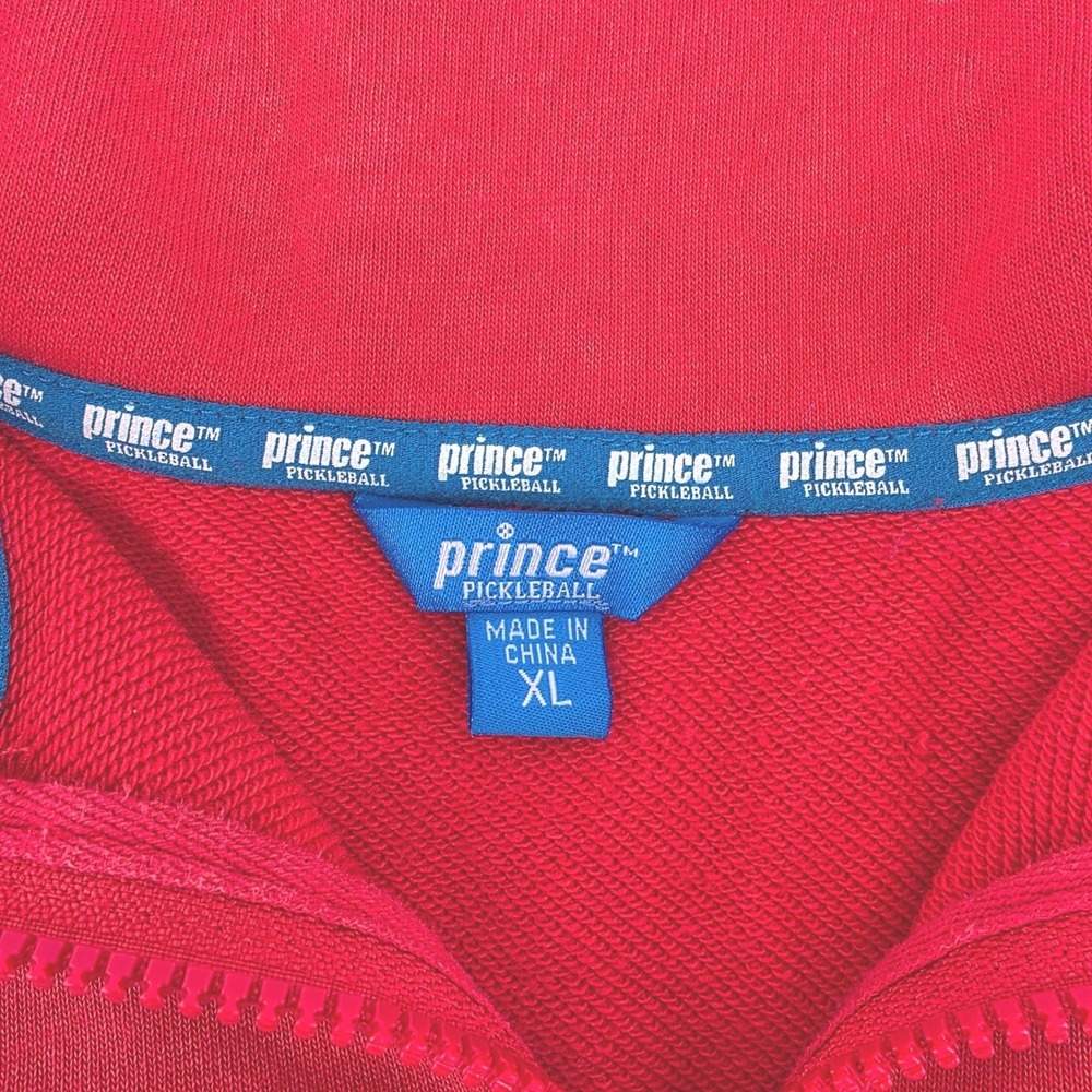 Prince Pickleball Orange Quarter Zip Pullover Sweatshirt Cropped Top‎ Women's XL - Picture 4 of 7